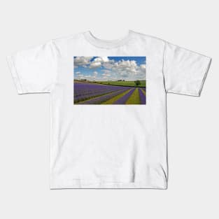 Lavender Field Purple Flowers Cotswolds England Kids T-Shirt